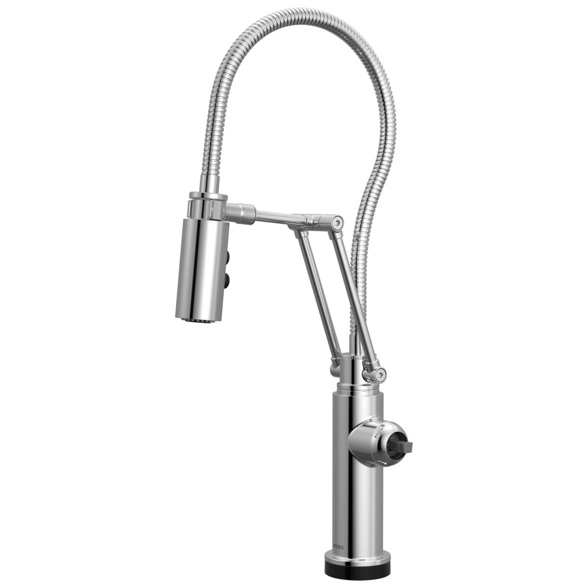 BRIZO Odin SmartTouch Articulating Kitchen Faucet with Finished Hose - Less Handle — Chrome