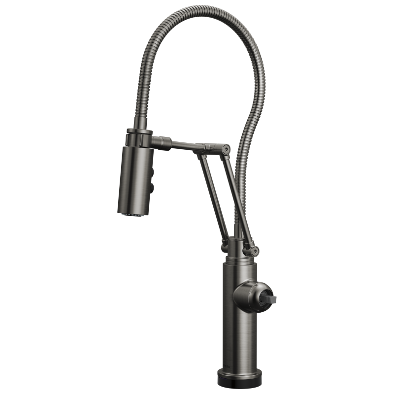 BRIZO Odin SmartTouch Articulating Kitchen Faucet with Finished Hose - Less Handle — Luxe Steel