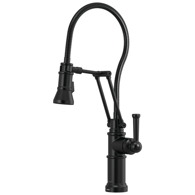 BRIZO Artesso Smarttouch Articulating Faucet With Finished Hose — Matte Black