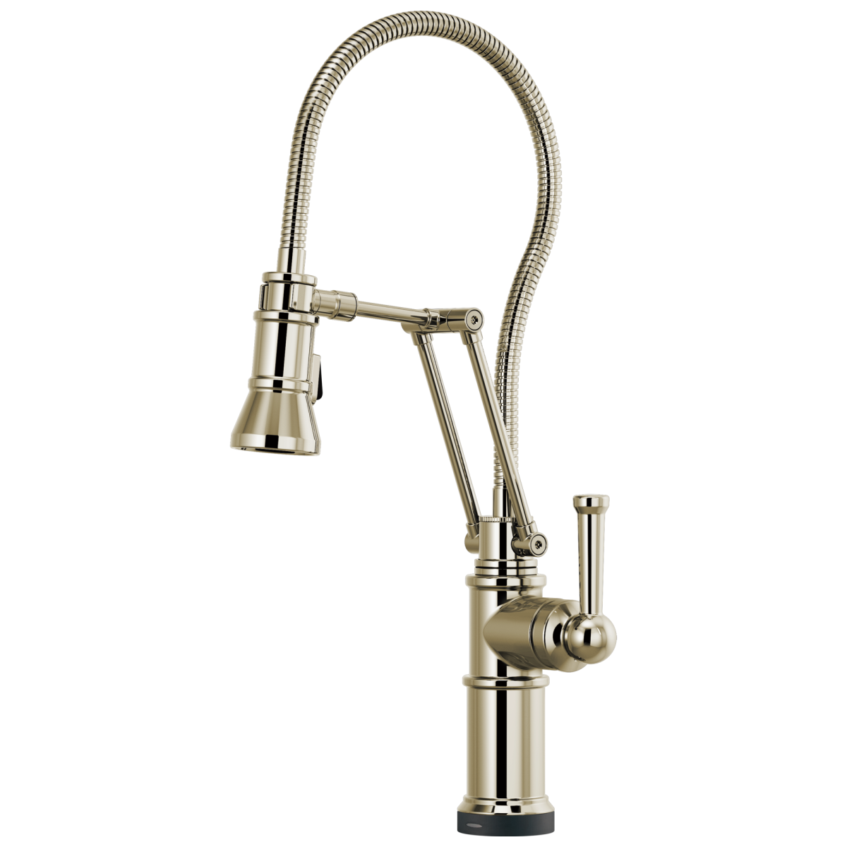 BRIZO Artesso SmartTouch Articulating Kitchen Faucet With Finished Hose — Polished Nickel
