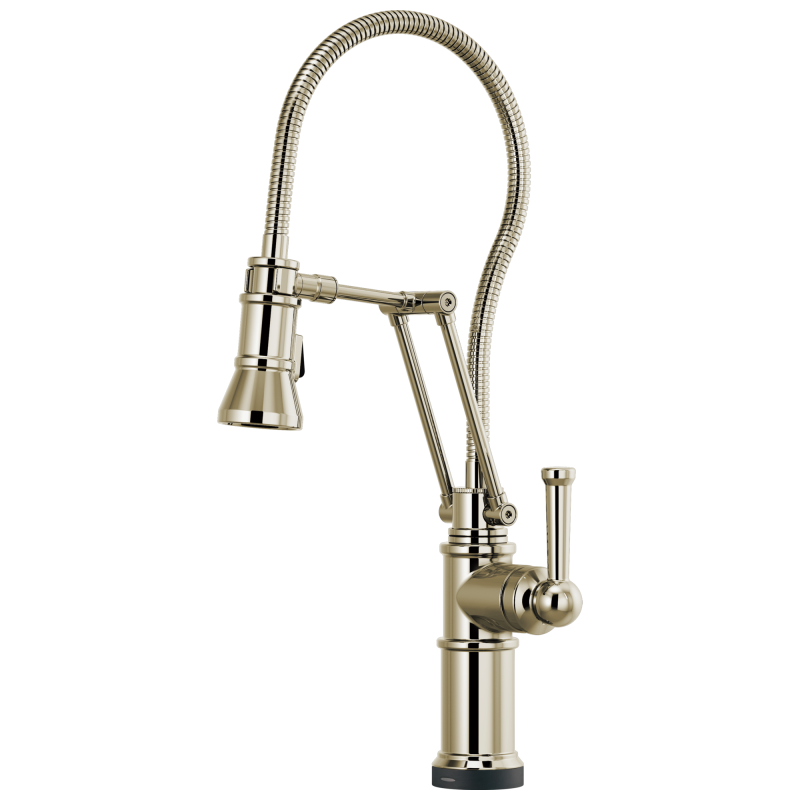 BRIZO Artesso SmartTouch Articulating Kitchen Faucet With Finished Hose — Polished Nickel