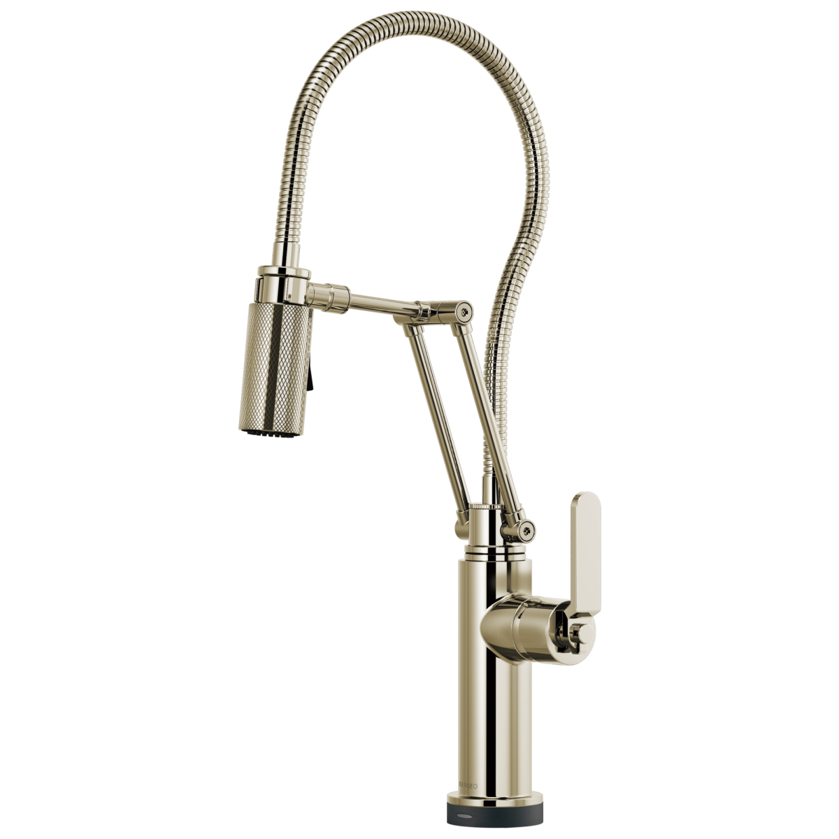 BRIZO Litze SmartTouch Articulating Kitchen Faucet With Finished Hose — Polished Nickel