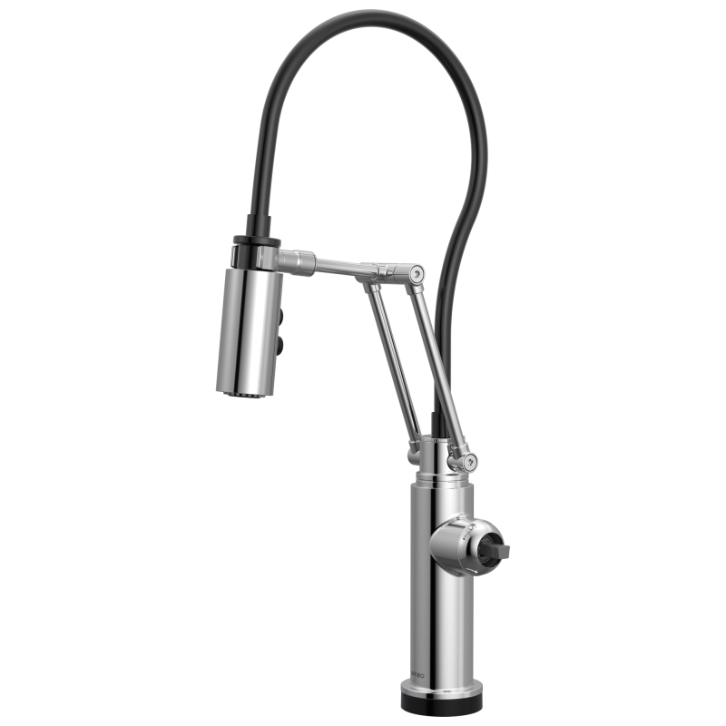 BRIZO Odin SmartTouch Articulating Kitchen Faucet  - Less Handle — Chrome