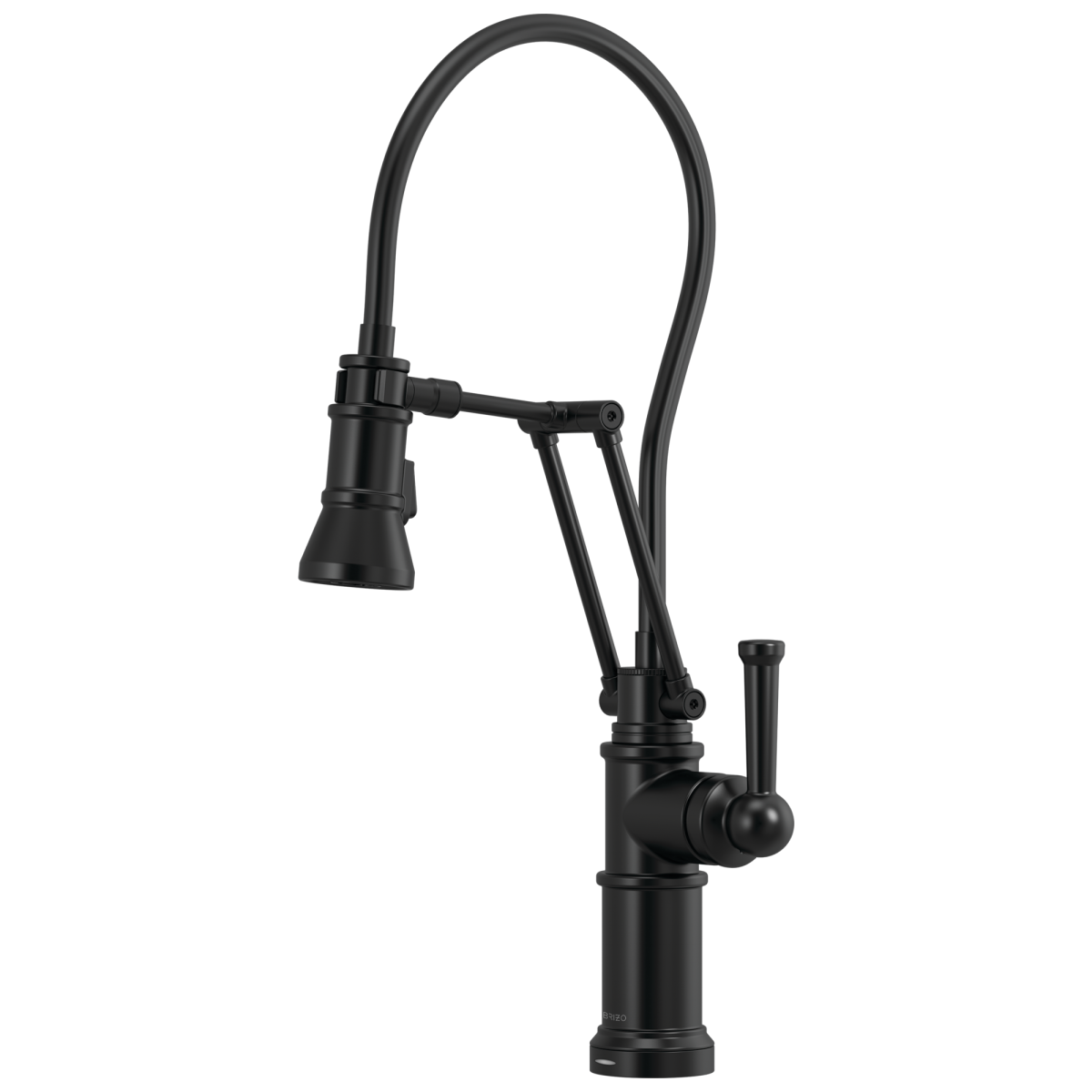 BRIZO Artesso Single Handle Articulating Kitchen Faucet with SmartTouch Technology — Matte Black