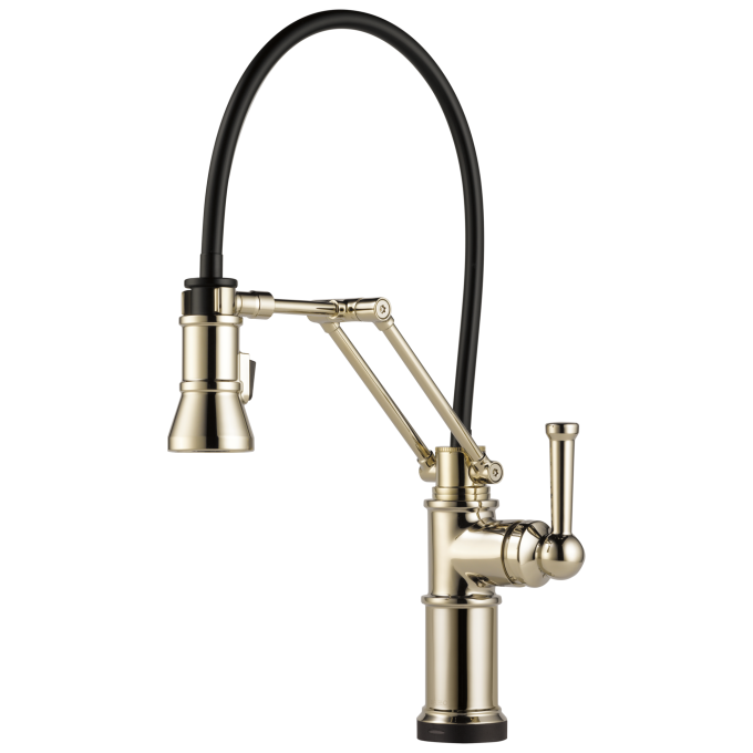 BRIZO Artesso Single Handle Articulating Kitchen Kitchen Faucet with SmartTouch Technology — Polished Nickel