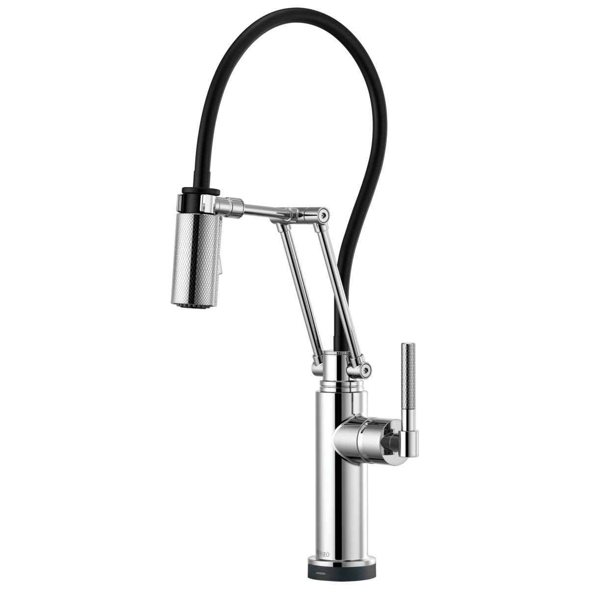 BRIZO Litze SmartTouch Articulating Kitchen Faucet with Knurled Handle — Chrome