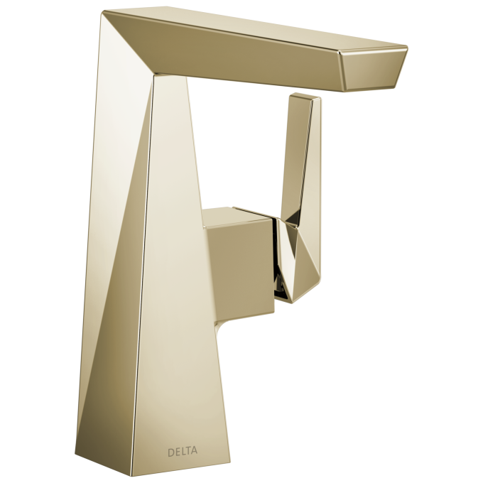 DELTA Trillian Single Handle Mid-Height Bathroom Faucet — Lumicoat® Polished Nickel