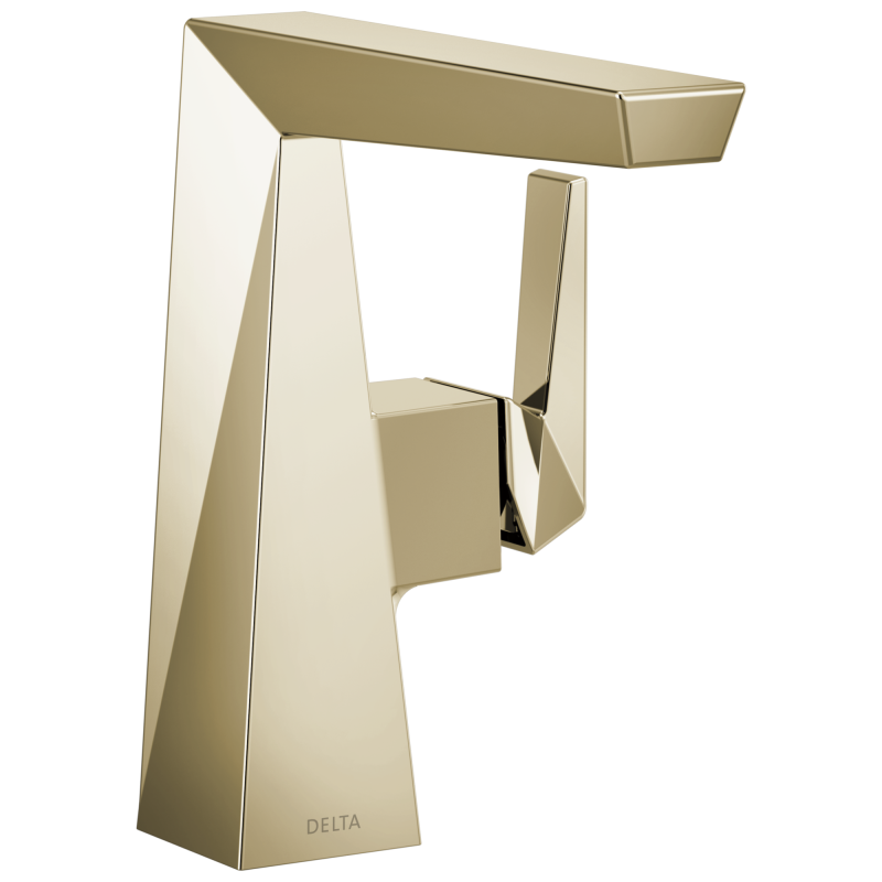 DELTA Trillian Single Handle Mid-Height Bathroom Faucet — Lumicoat® Polished Nickel