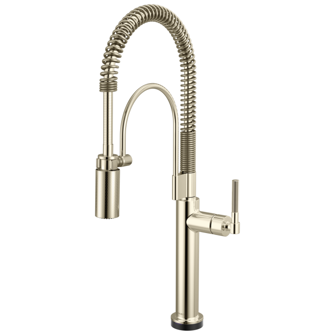 BRIZO Litze SmartTouch Semi-Professional Kitchen Faucet - Knurled Handle — Polished Nickel