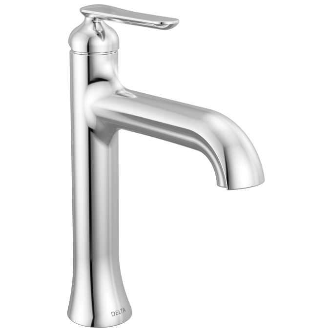 DELTA Bonacci Single Handle Mid-Height Bathroom Faucet — Lumicoat® Chrome