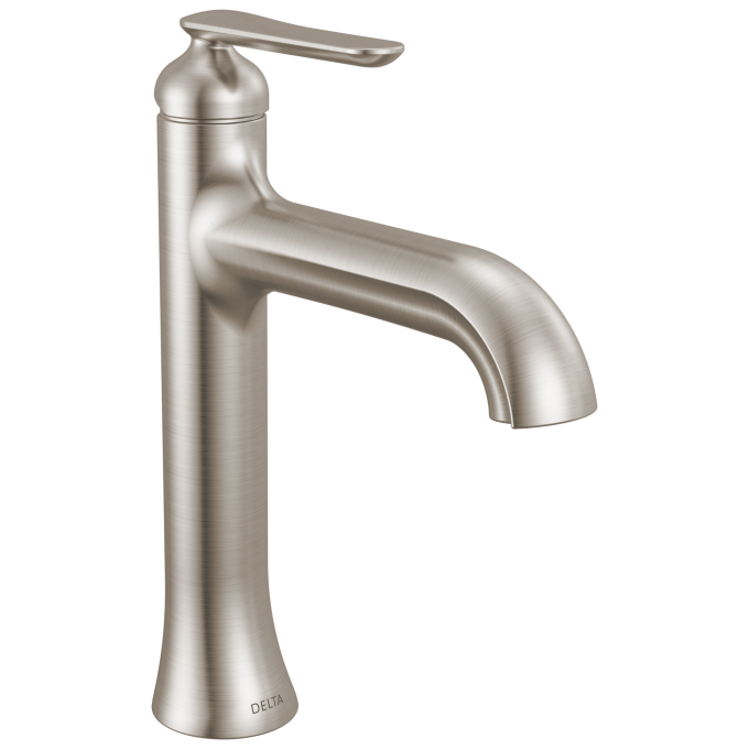 DELTA Bonacci Single Handle Mid-Height Bathroom Faucet — Lumicoat® Stainless