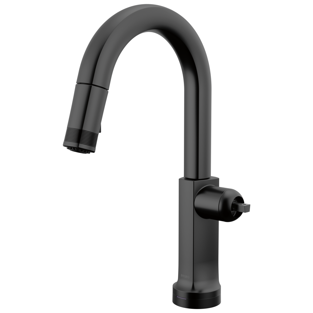BRIZO Kintsu SmartTouch Pull-Down Prep Faucet with Arc Spout - Less Handle — Matte Black