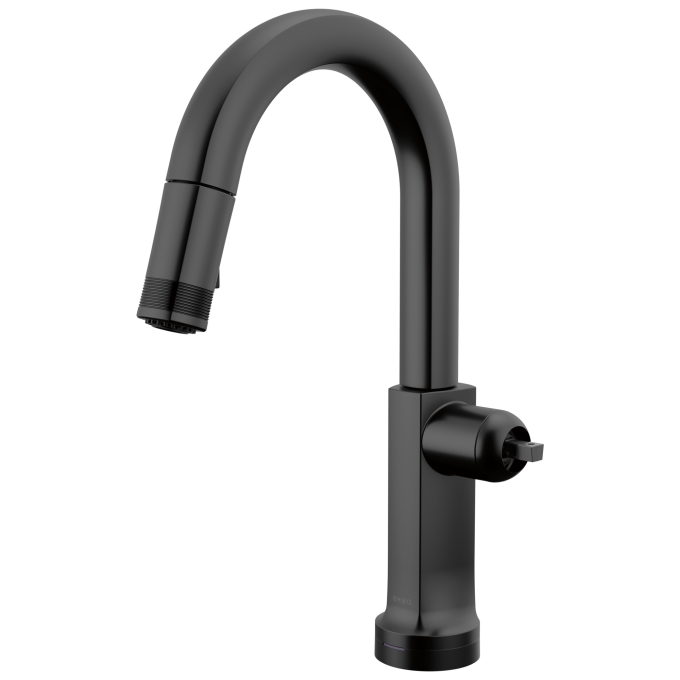 BRIZO Kintsu SmartTouch Pull-Down Prep Faucet with Arc Spout - Less Handle — Matte Black