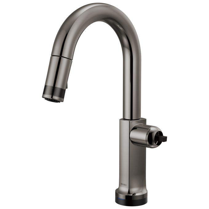 BRIZO Kintsu SmartTouch Pull-Down Prep Faucet with Arc Spout - Less Handle — Lumicoat® Black Onyx