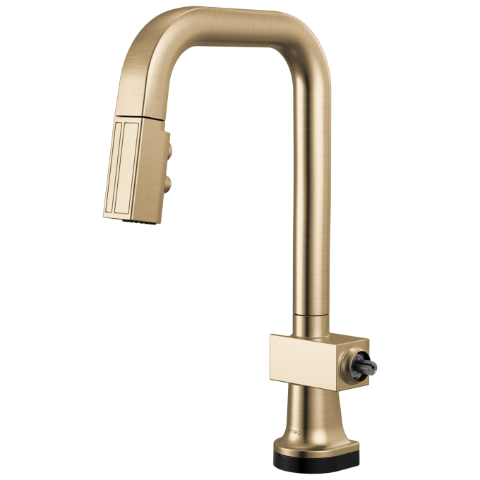 BRIZO Frank Lloyd Wright SmartTouch Pull-Down Prep Faucet with Square Spout - Less Handle — Luxe Gold