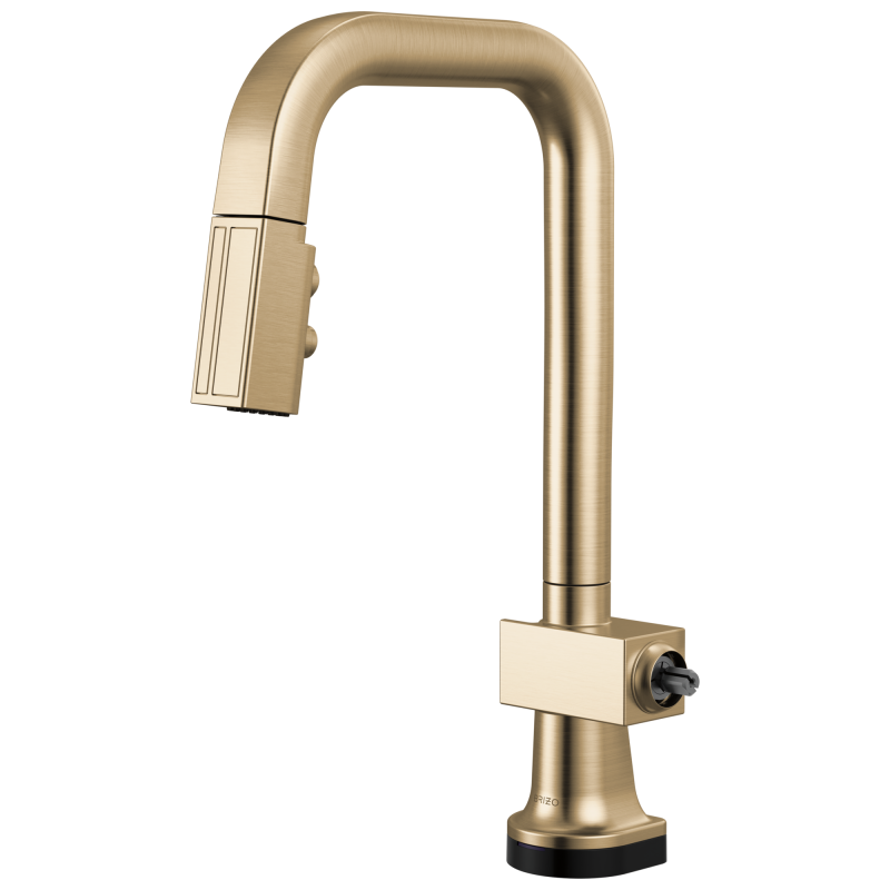 BRIZO Frank Lloyd Wright SmartTouch Pull-Down Prep Faucet with Square Spout - Less Handle — Luxe Gold
