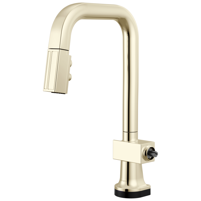 BRIZO Frank Lloyd Wright SmartTouch Pull-Down Prep Faucet with Square Spout - Less Handle — Polished Nickel