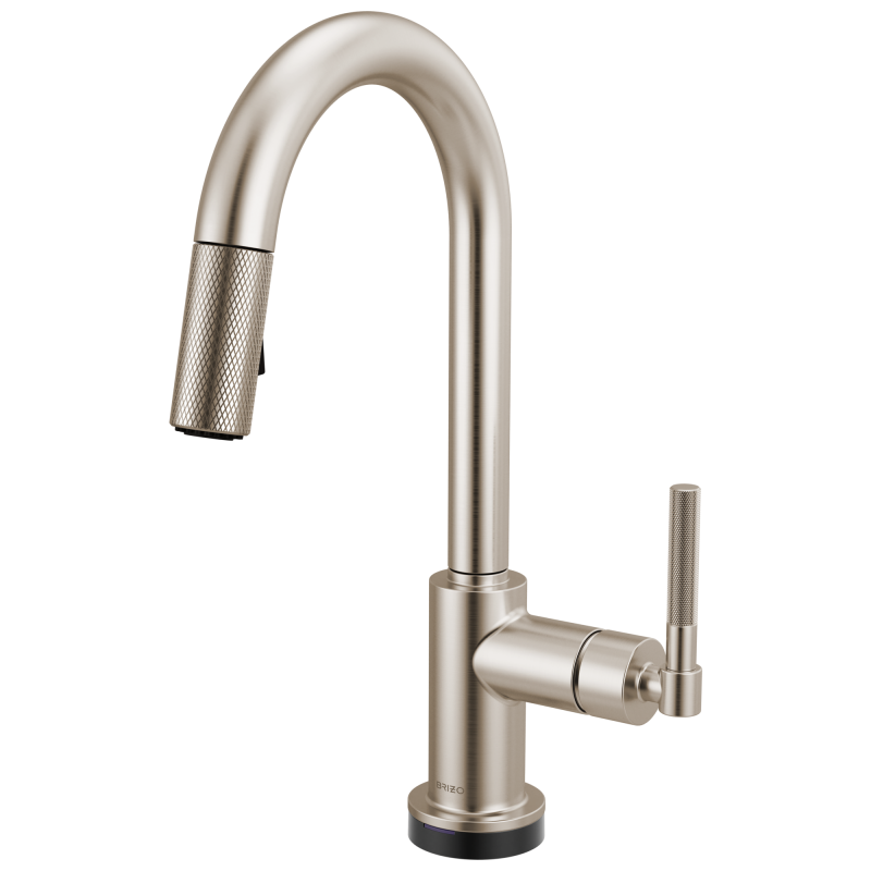 BRIZO Litze Smarttouch Pull-Down Prep Faucet with Arc Spout - Knurled Handle — Stainless