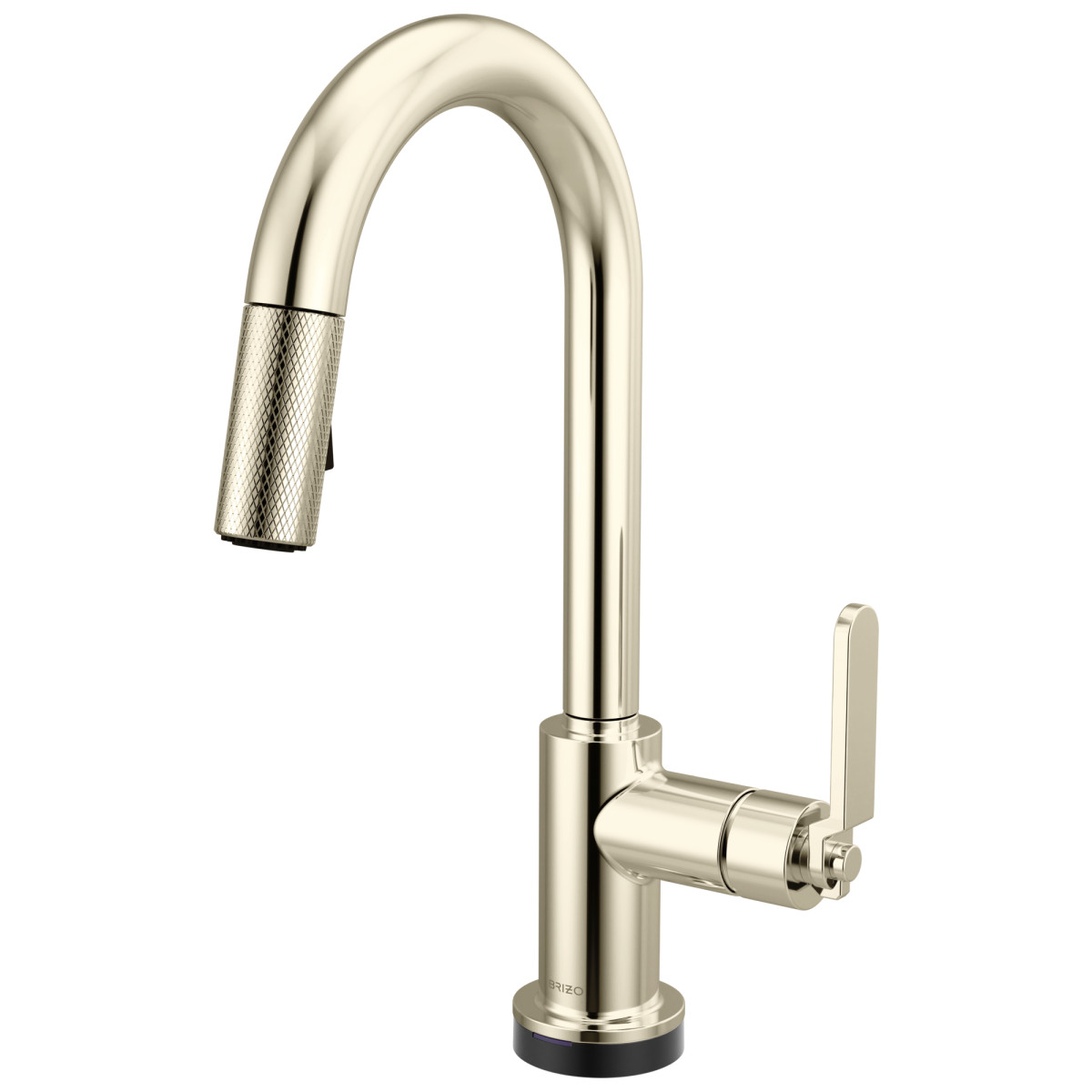 BRIZO Litze Smarttouch Pull-Down Prep Faucet with Arc Spout - Industrial Handle — Polished Nickel