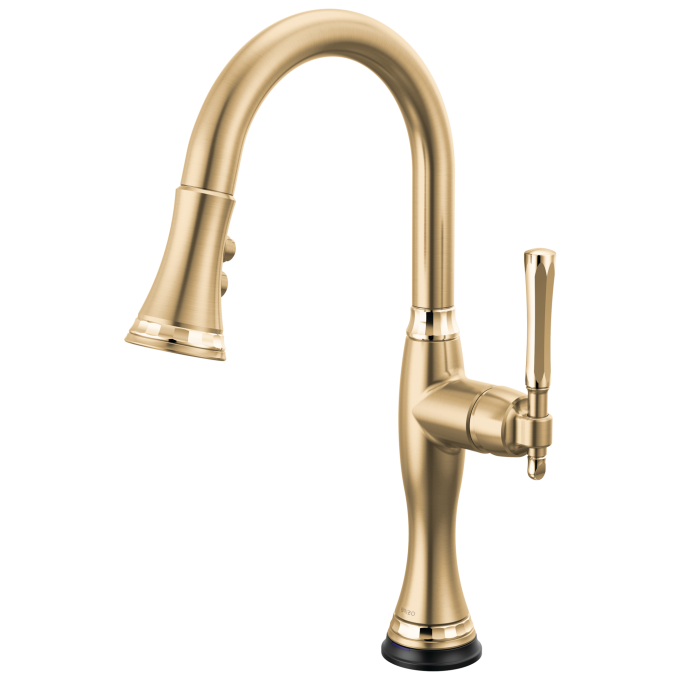 BRIZO Tulham SmartTouch Pull-Down Prep Kitchen Faucet — Luxe Gold / Polished Gold