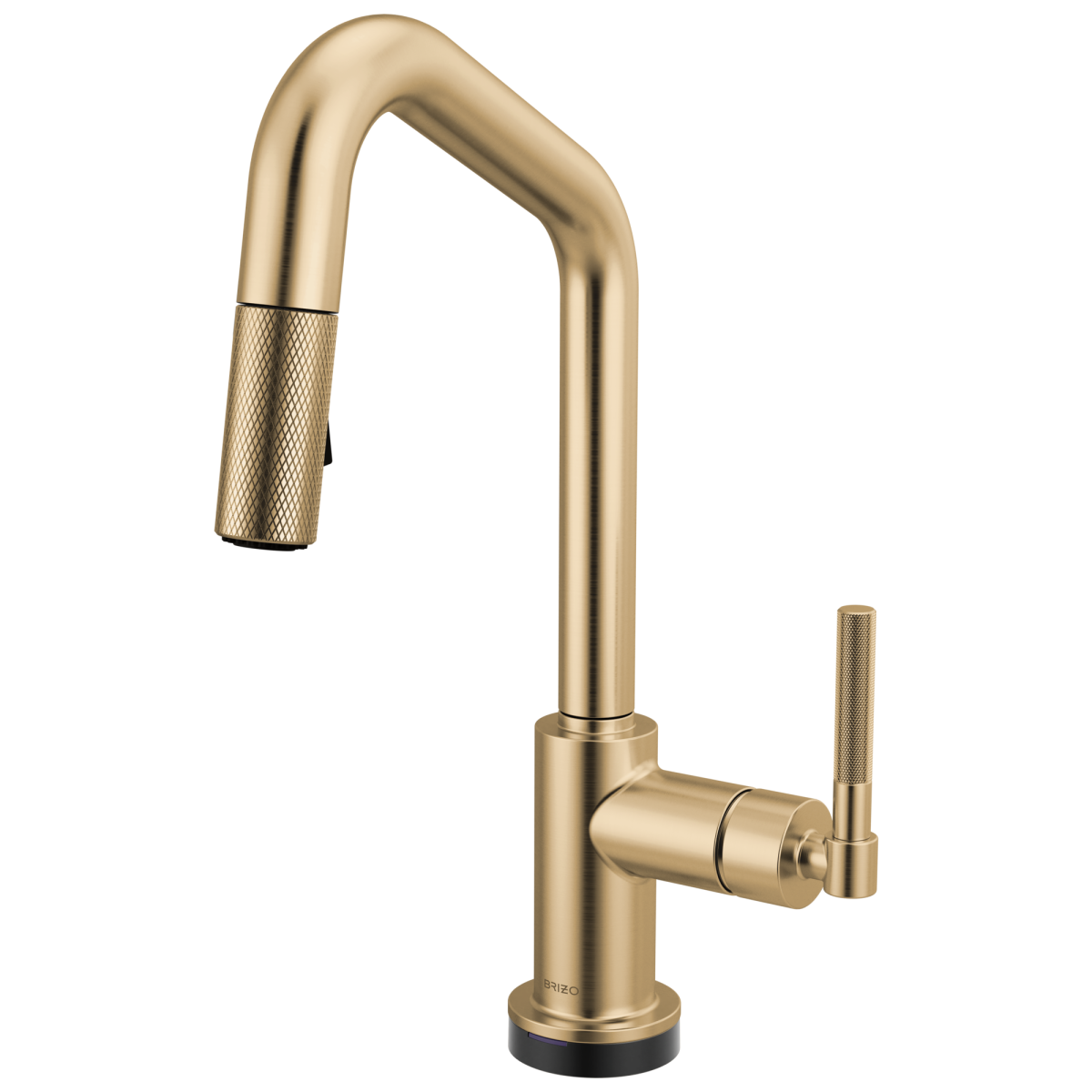 BRIZO Litze Smarttouch Pull-Down Prep Faucet with Angle Spout - Knurled Handle — Luxe Gold
