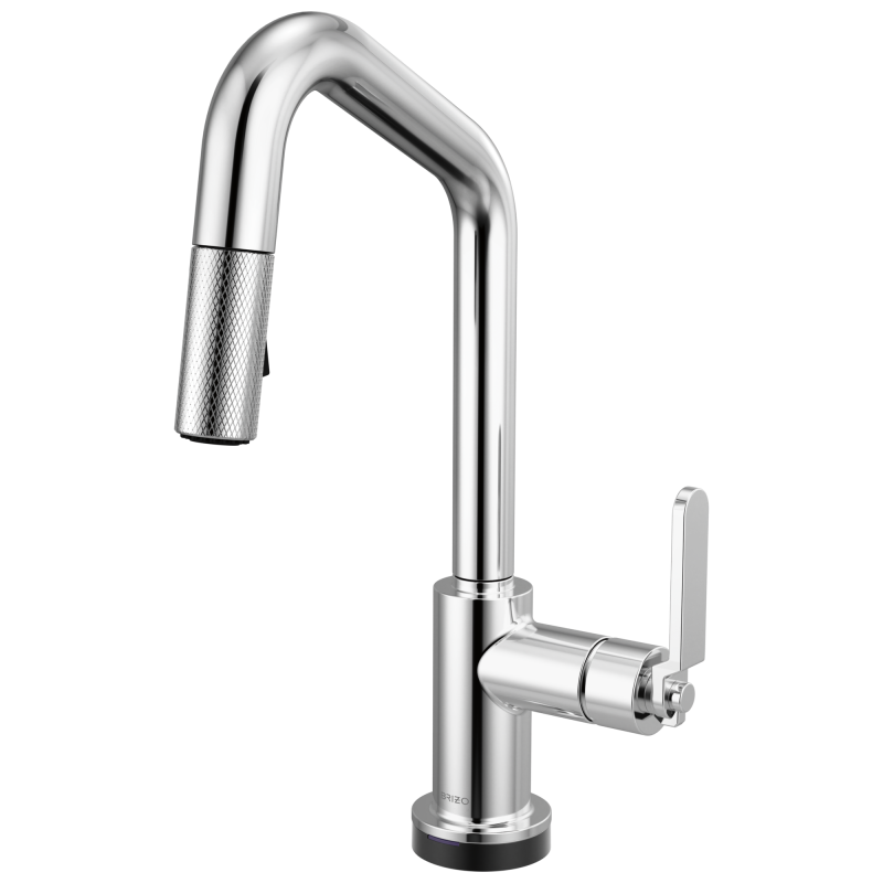 BRIZO Litze Smarttouch Pull-Down Prep Faucet with Angle Spout - Industrial Handle — Chrome