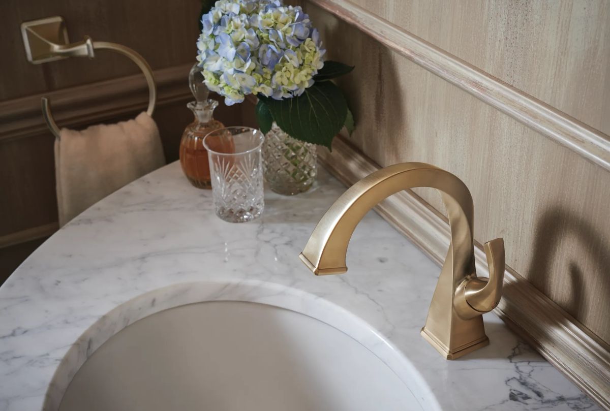 BRIZO Virage Single-Handle Lavatory Faucet 1.5 GPM — Luxe Gold