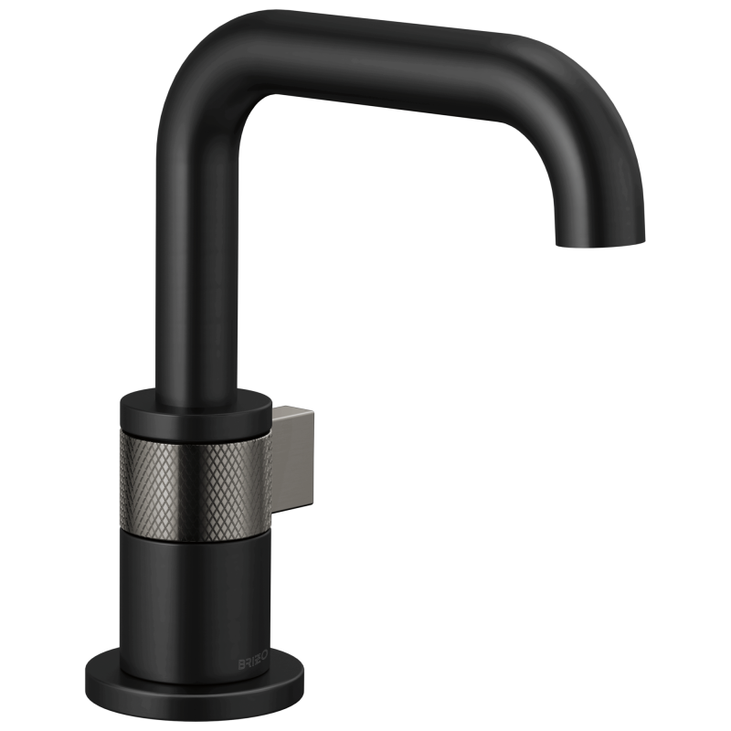 BRIZO Litze Single-handle Lavatory — MATTE BLACK/LUXE STEEL