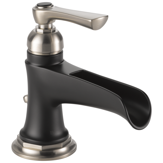 BRIZO Rook Single-Handle Lavatory Faucet with Channel Spout 1.5 GPM — Luxe Nickel  /Matte Black