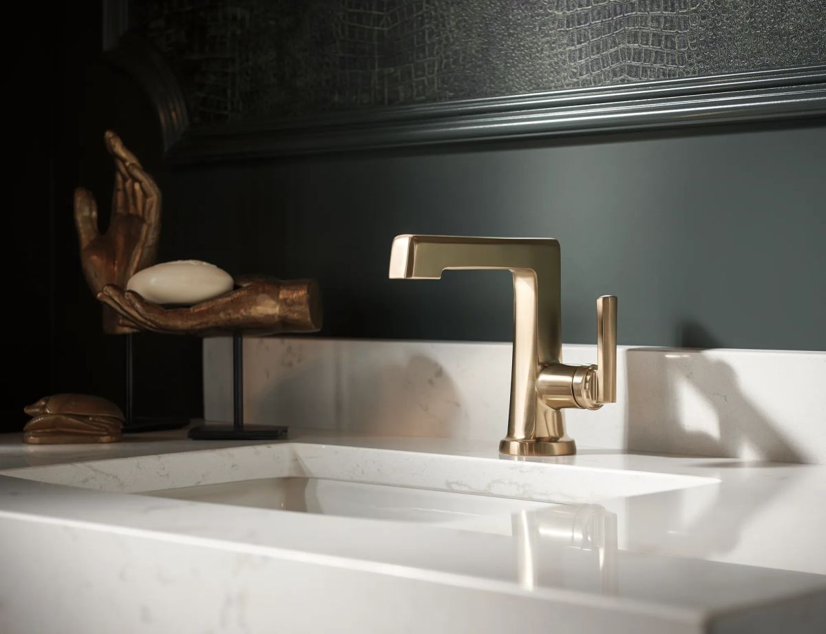 BRIZO Levoir Single-Handle Lavatory Faucet 1.5 GPM — Luxe Gold