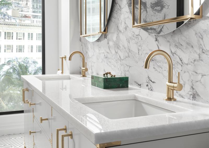 BRIZO Odin Drawer Pull — Luxe Gold