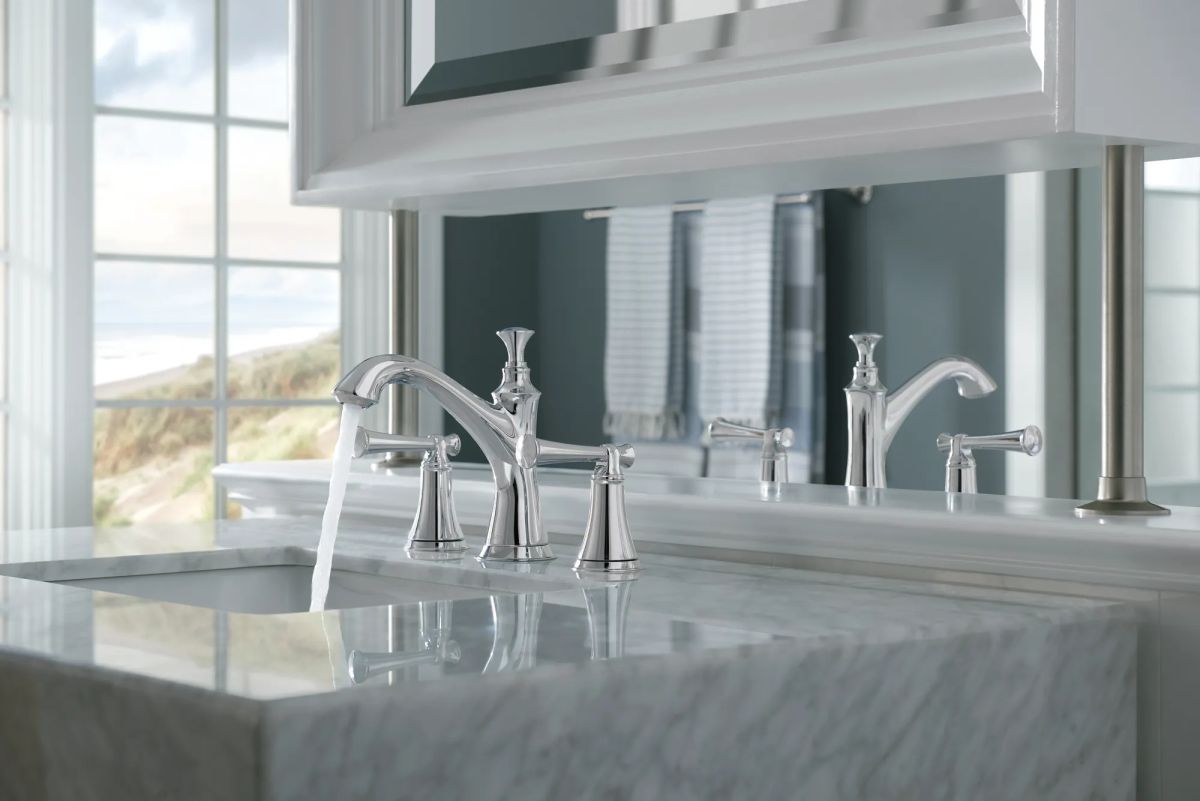 BRIZO Baliza Widespread Lavatory Lever Handle Kit — Chrome