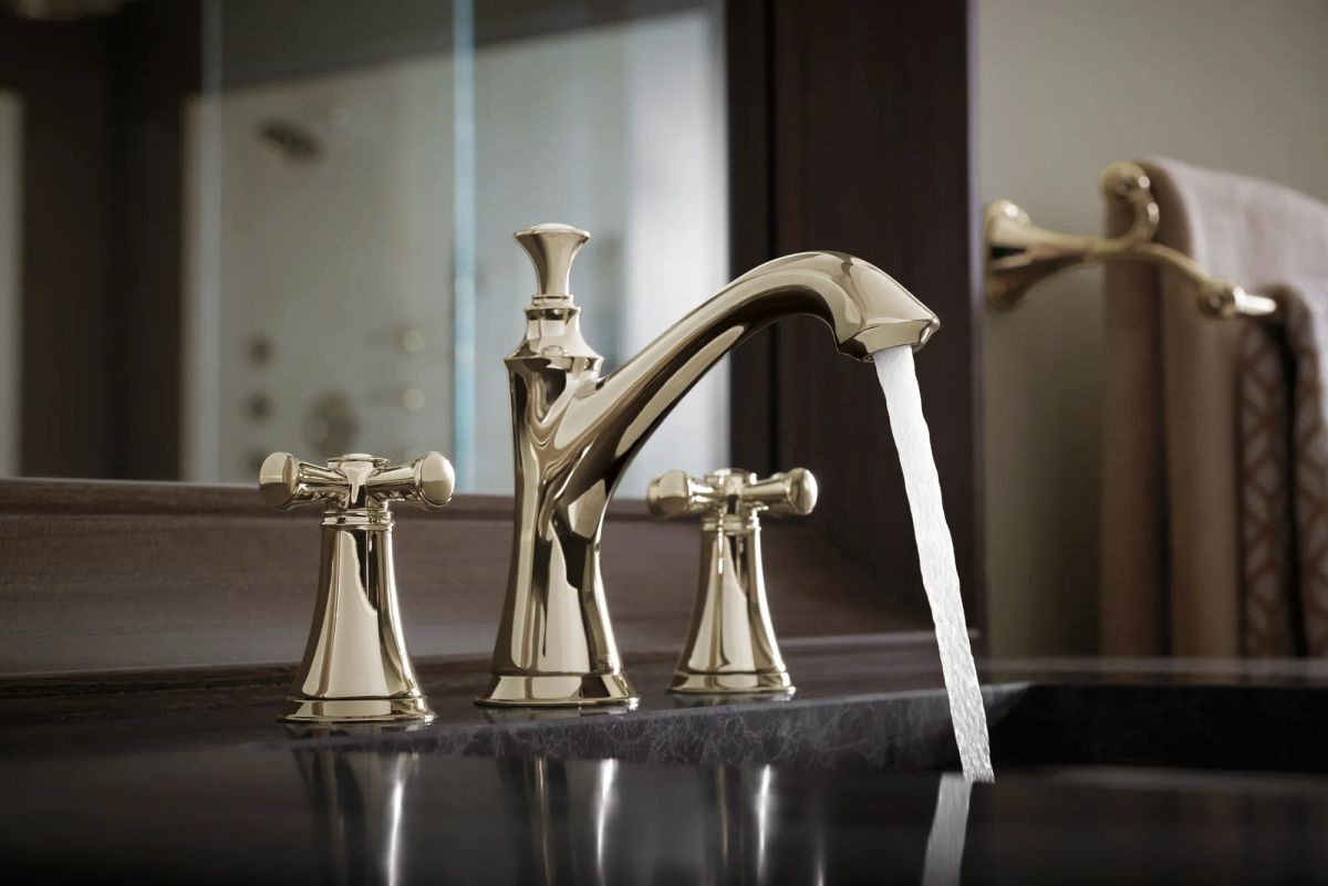 BRIZO Baliza Widespread Lavatory Cross Handle Kit — Polished Nickel