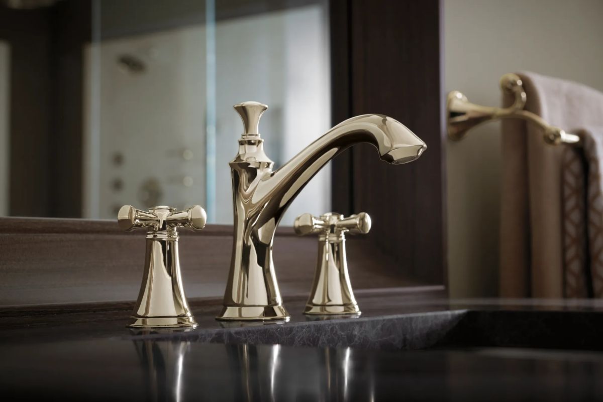 BRIZO Baliza Widespread Lavatory Cross Handle Kit — Polished Nickel