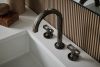 BRIZO Kintsu Widespread Lavatory Knob Handle Kit — Brilliance Black Onyx