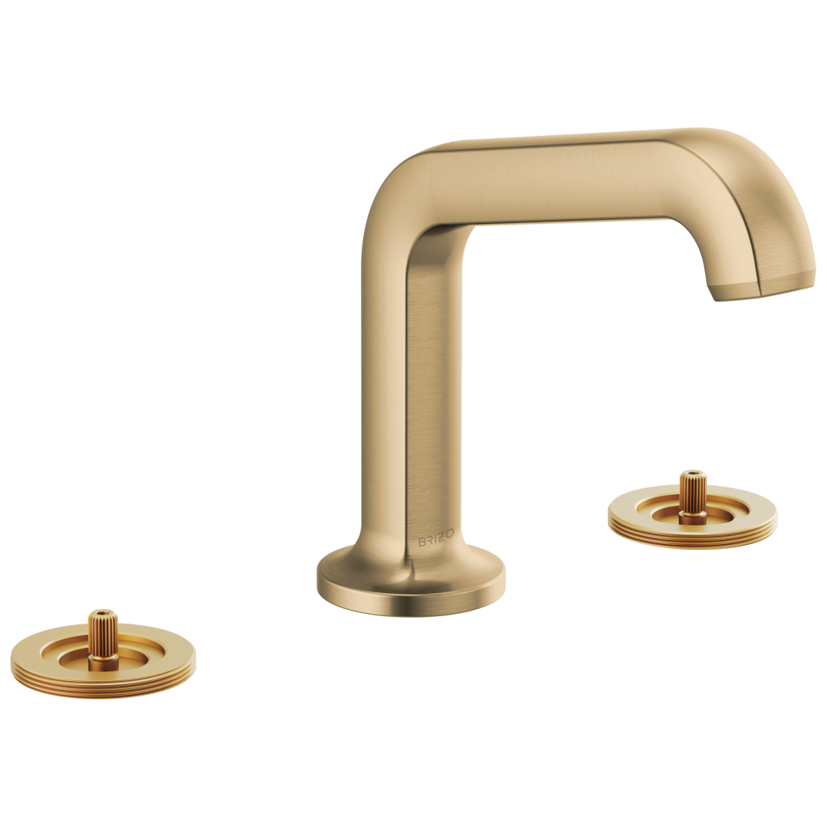 BRIZO Kintsu Widespread Lavatory Faucet with Angled Spout - Less Handles 1.5 GPM — Luxe Gold