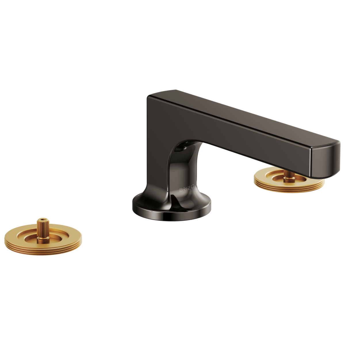 BRIZO Kintsu Widespread Lavatory Faucet with Low Spout - Less Handles 1.2 GPM — Brilliance Black Onyx