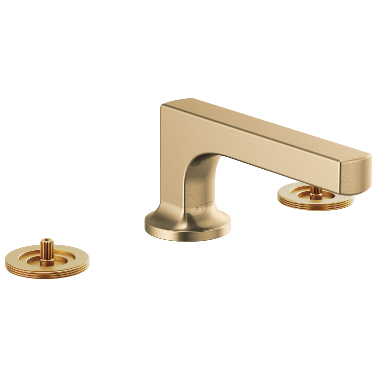 BRIZO Kintsu Widespread Lavatory Faucet with Low Spout - Less Handles 1.5 GPM — Luxe Gold