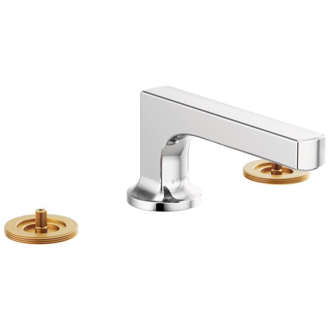 BRIZO Kintsu Widespread Lavatory Faucet with Low Spout - Less Handles 1.2 GPM — Chrome