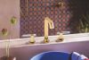 BRIZO Roccesco Widespread Lavatory Lever Handle Kit — Luxe Gold / Clear Acrylic