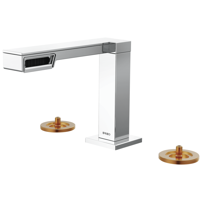 BRIZO Frank Lloyd Wright Widespread Lavatory Faucet - Less Handles — Chrome
