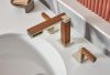 BRIZO Frank Lloyd Wright Widespread Lavatory Lever Handle Kit — Polished Nickel Wood