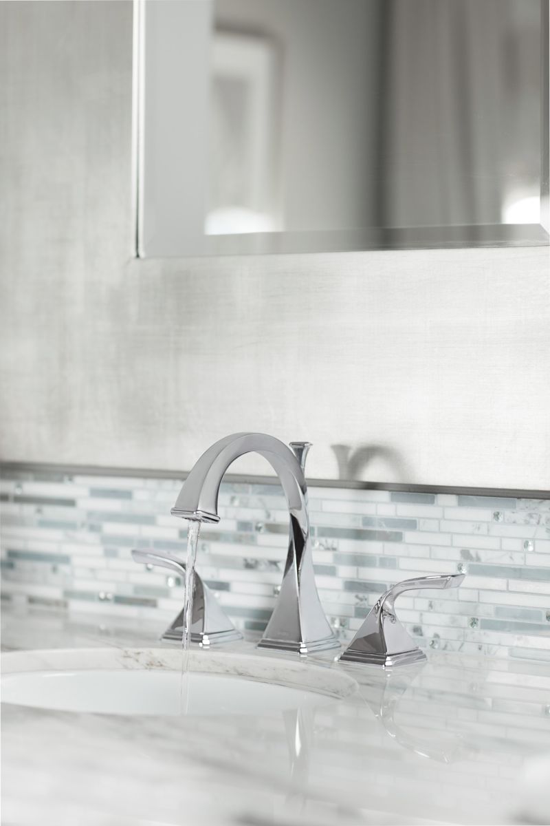 BRIZO Virage Widespread Lavatory Faucet 1.5 GPM — Chrome