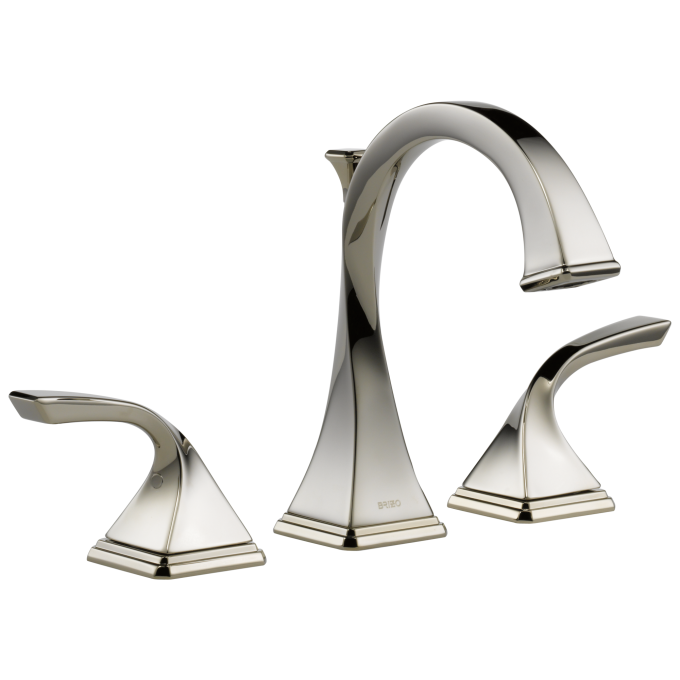 BRIZO Virage Widespread Lavatory Faucet 1.5 GPM — Polished Nickel