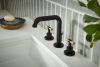 BRIZO Litze Widespread Lavatory Faucet With High Spout - Less Handles — Matte Black