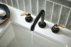 BRIZO Litze Widespread Lavatory Faucet With High Spout - Less Handles — Matte Black