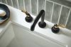 BRIZO Litze Widespread Handle Kit - Industrial Lever — Matte Black/Luxe Gold