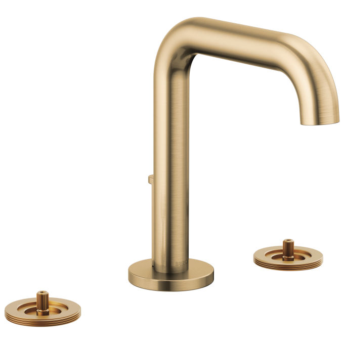 BRIZO Litze Widespread Lavatory Faucet with High Spout - Less Handles 1.2 GPM — Luxe Gold