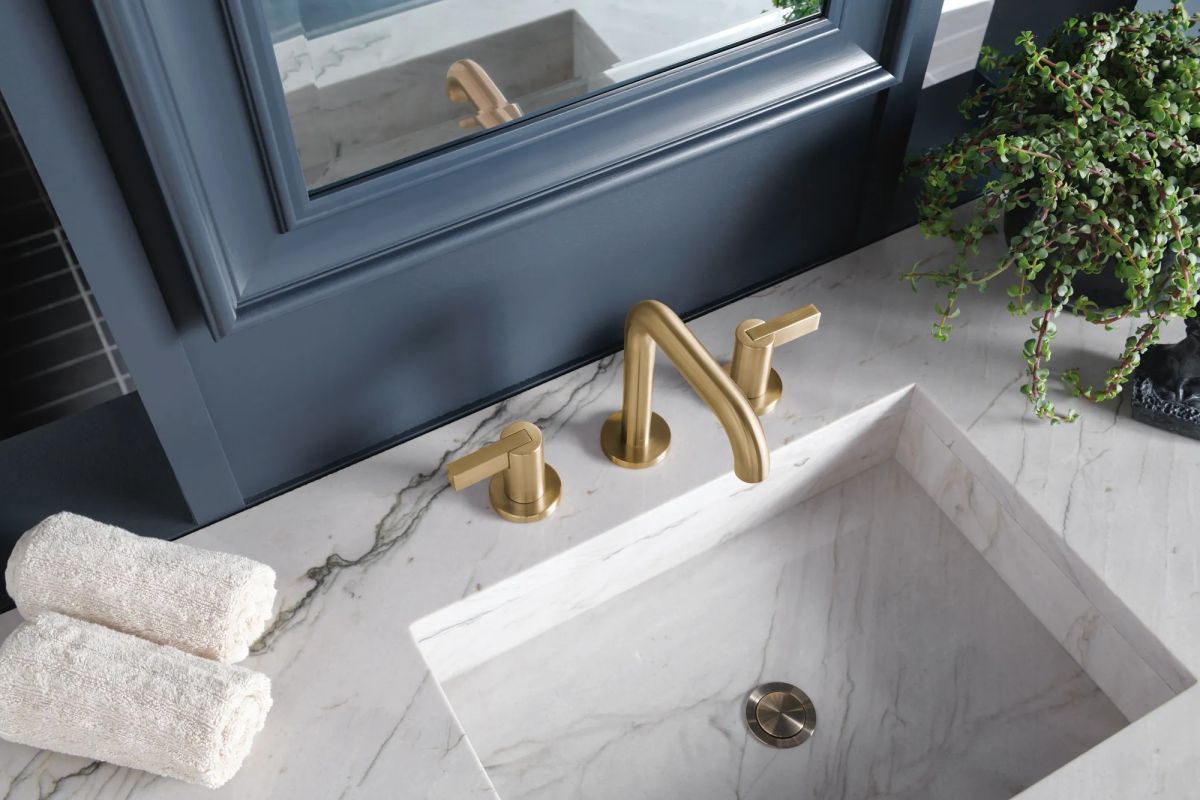BRIZO Litze Widespread Lavatory Extended Lever Handle Kit — Luxe Gold