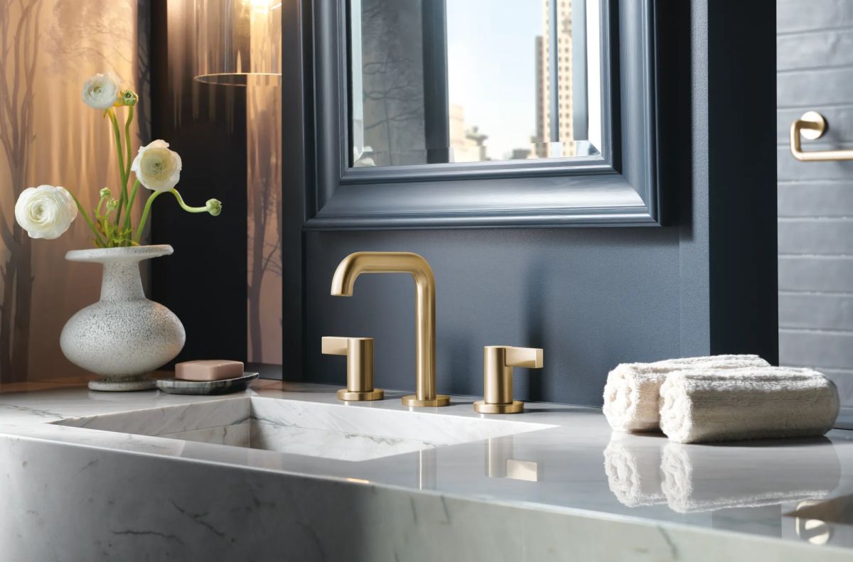 BRIZO Litze Widespread Lavatory Extended Lever Handle Kit — Luxe Gold